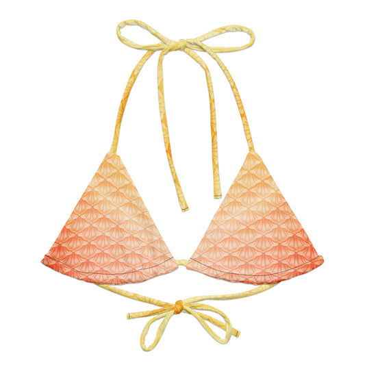 Caribbean Coral | String Bikini Top